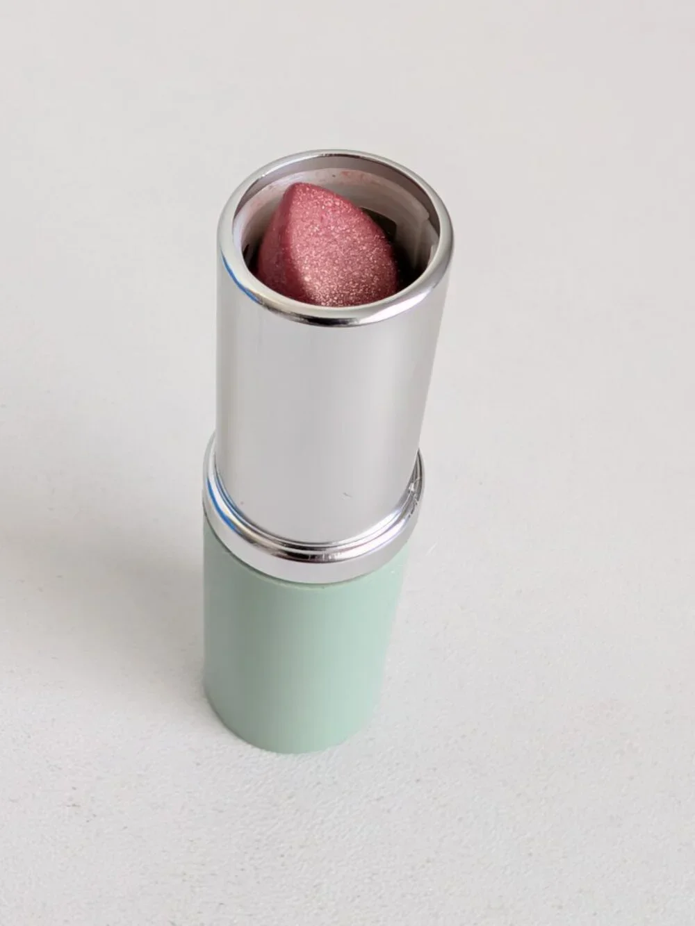Clinique PINK BEACH #22 Surge Bare Brilliance Lipstick Green Tube Full Size New